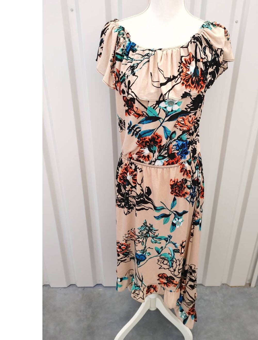 Lildy Boutique Dress Off shoulder Multi Way Floral L-XL NWT